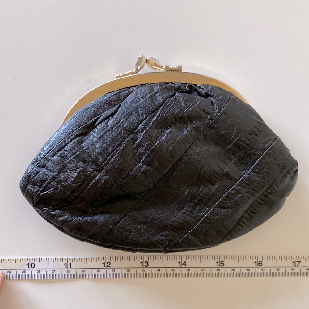 Vintage 80s Eelskin clutch